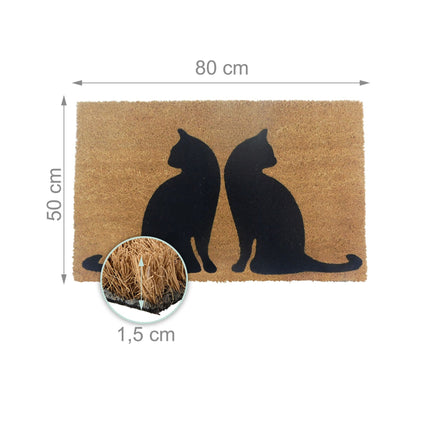 Kokosová rohožka, zvířecí motiv, 80x50 cm, interiér i exteriér