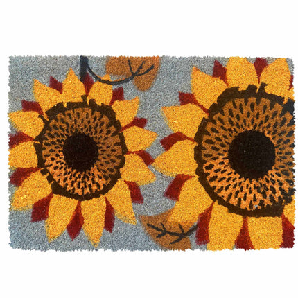 Kokosová rohožka, botanický motiv, 60x40 cm
