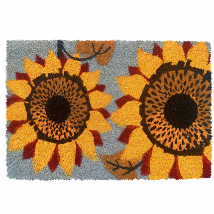 Kokosová rohožka, botanický motiv, 60x40 cm