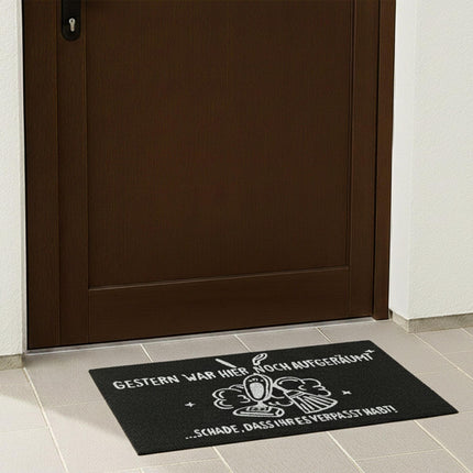 Coconut Doormat with Humorous Saying, 60x40 cm, Non-Slip