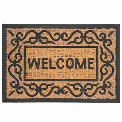Rohožka z kokosového vlákna, 60x40 cm, protiskluzová PVC spodní strana