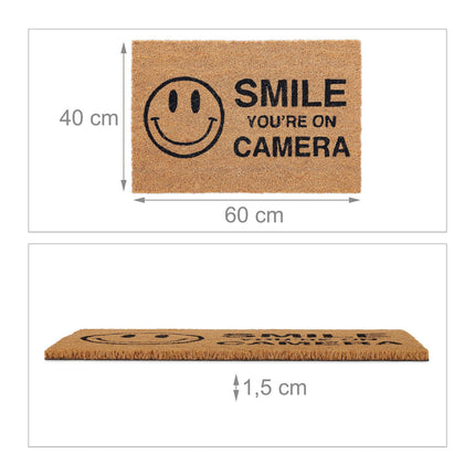 Kokosová rohožka "Smile you're on camera"