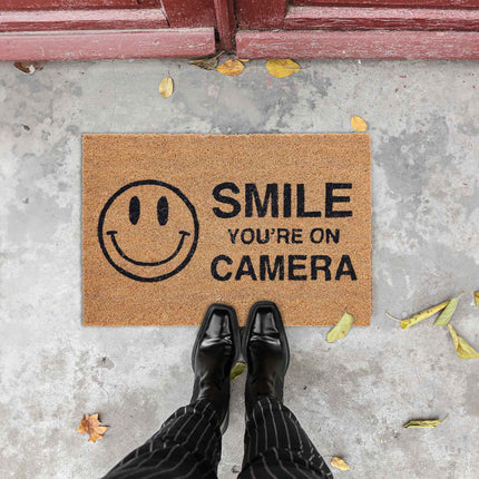 Kokosová rohožka "Smile you're on camera"