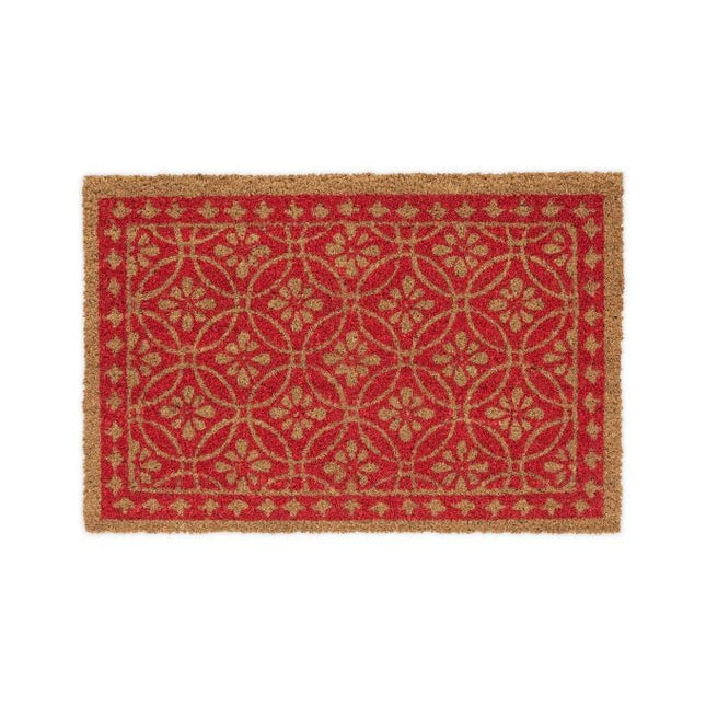 Coconut doormat floral pattern