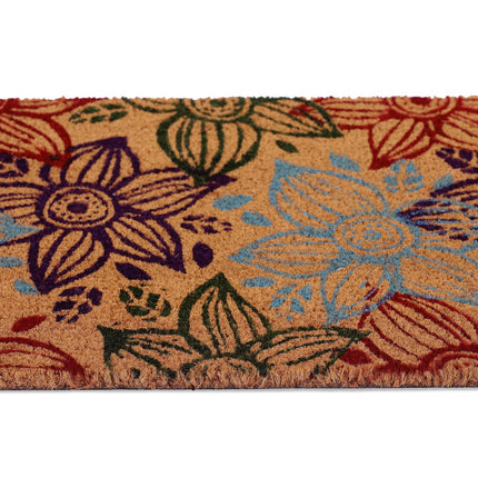 Coconut doormat flowers