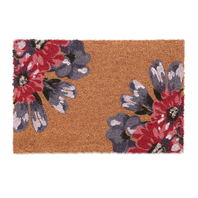 Coconut door mat flowers