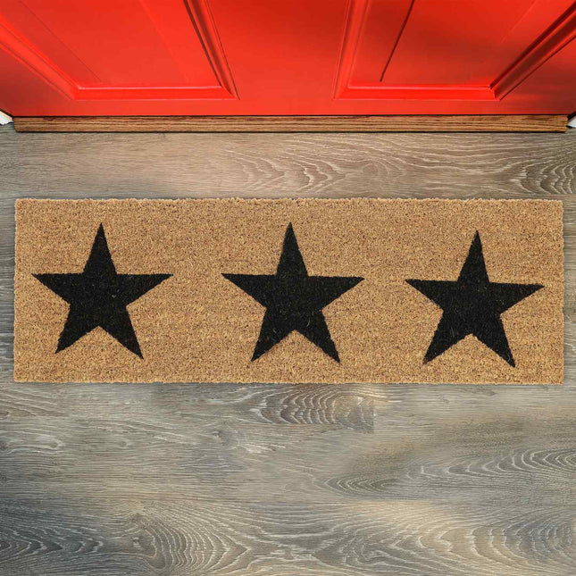 Coconut door mat stars narrow