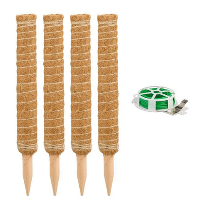 Kokosové tyče 4 ks 40 cm s floristickým drátem