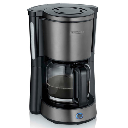 Kávovar, tmavý inox, 1000W, objem 1.25L