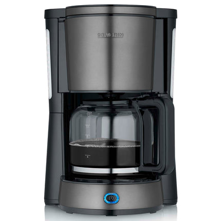 Kávovar, tmavý inox, 1000W, objem 1.25L