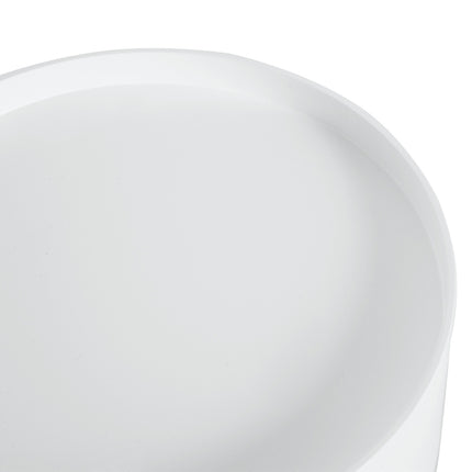 Round white coffee table with drawer - 50 kg capacity