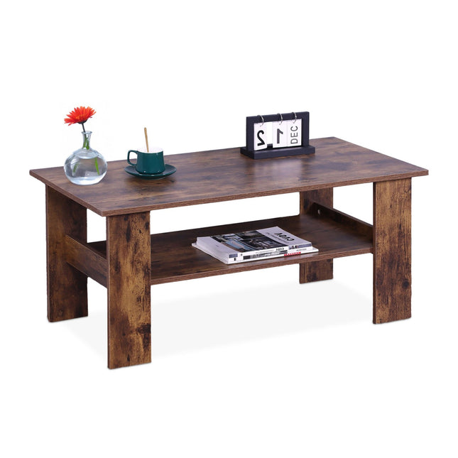 Salontafel met onderste plank - Modern design, gemakkelijk schoon te maken