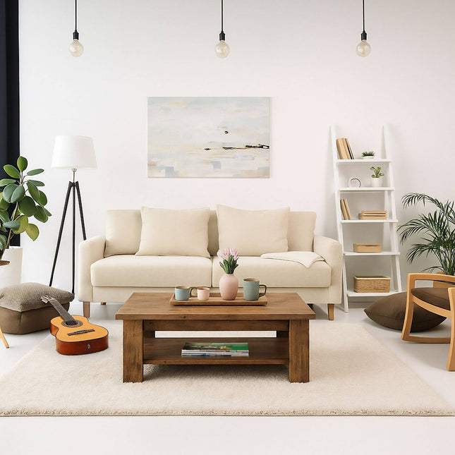 Salontafel met onderste plank - Modern design, gemakkelijk schoon te maken