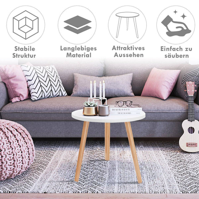 Konferenční stolek, odkládací stolek, jídelní stůl, kuchyňský stůl, noční stolek, dřevo, bílá