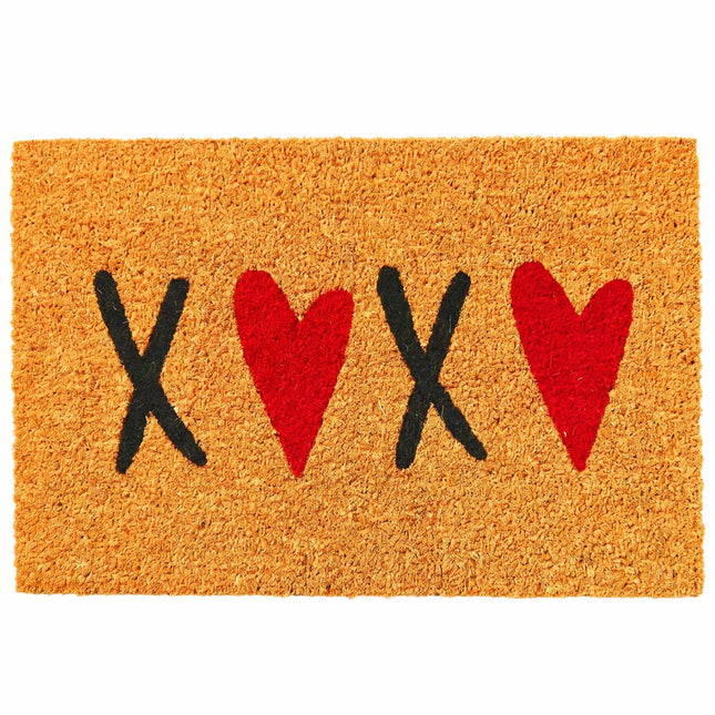 Coir Doormat, 60x40 cm, Decorative Design