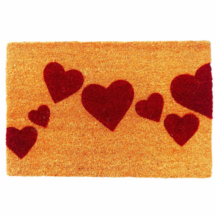 Coir Doormat, 60x40 cm, Dirt-Trapping, Decorative Design