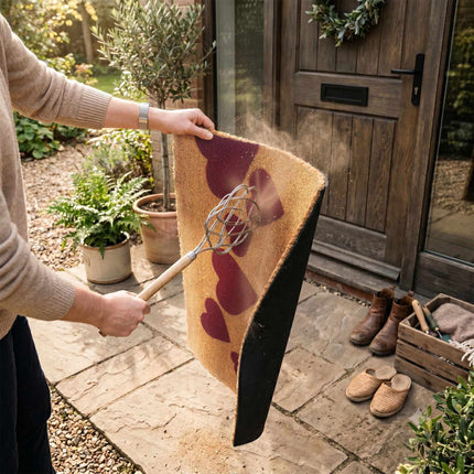 Coir Doormat, 60x40 cm, Dirt-Trapping, Decorative Design