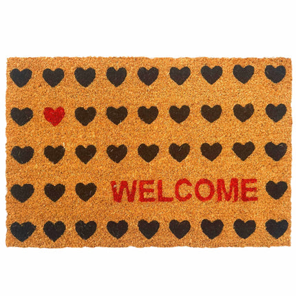 Kokosová rohožka Welcome, protiskluzová, 60x40 cm, dovnitř i ven