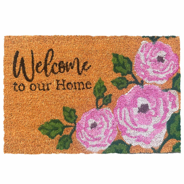 Kokosová rohožka Welcome, protiskluzová, 60x40 cm, dovnitř i ven