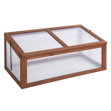 Mini dřevěné pařeniště - zahradní skleník s UV ochranou
