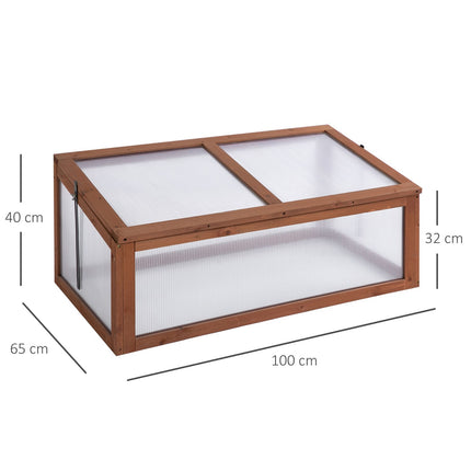 Mini dřevěné pařeniště - zahradní skleník s UV ochranou