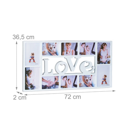 Fotorámeček koláž LOVE na 10 fotek