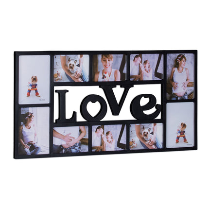 Collage frame LOVE for 10 photos