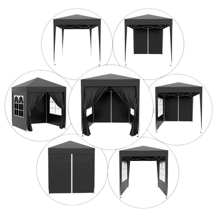Skládací zahradní altán 2x2M, UV ochrana, 4 bočnice