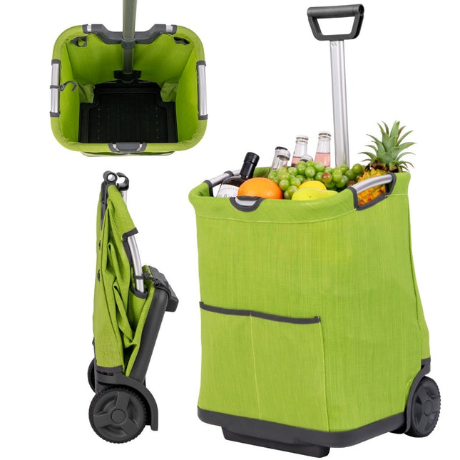 Faltbarer 50L Einkaufstrolley mit verstellbarem Griff