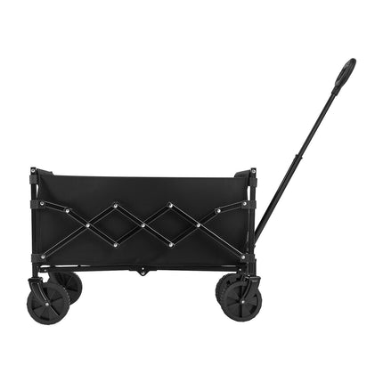 Collapsible Folding Wagon Cart, 120L, 225 lb, Black