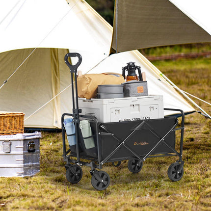 Collapsible Folding Wagon Cart, 220 lb, All-Terrain Wheels