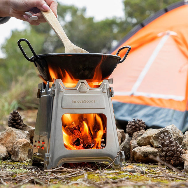 Skládací ocelový kempingový vařič Flamet InnovaGoods