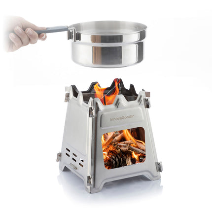 Skládací ocelový kempingový vařič Flamet InnovaGoods