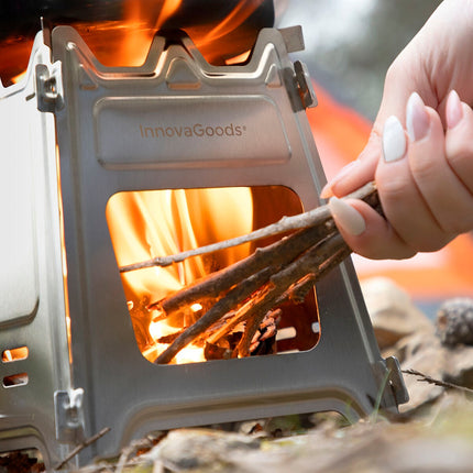 Skládací ocelový kempingový vařič Flamet InnovaGoods