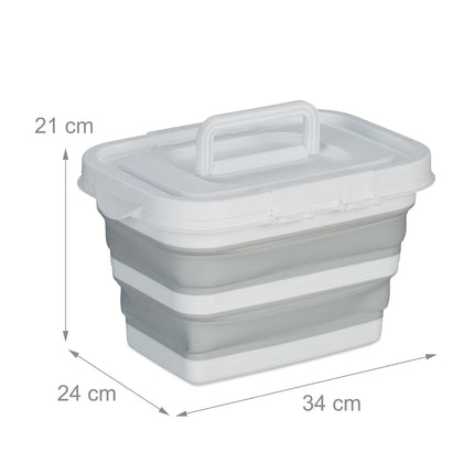 Collapsible basket with lid