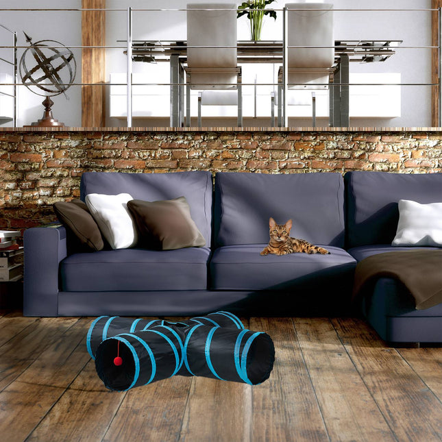 Collapsible cat tunnel 4 ways
