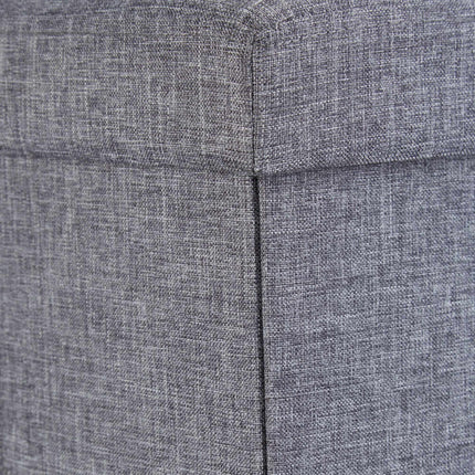 Klappbarer Hocker mit Stauraum aus Leinenstoff