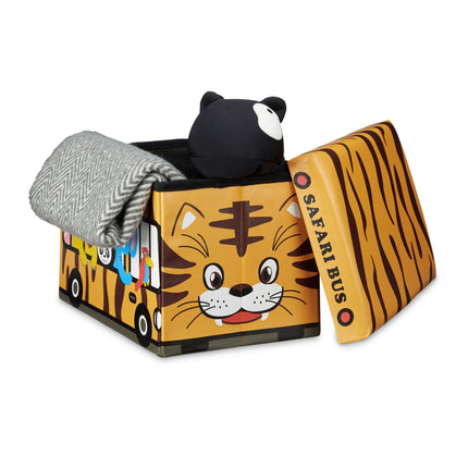 Skládací box na hračky s úložným prostorem