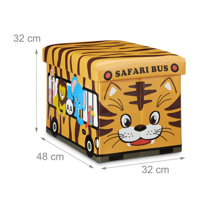 Skládací box na hračky s úložným prostorem