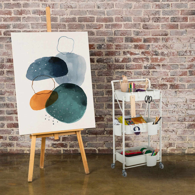 Opvouwbare trolley met 3 planken