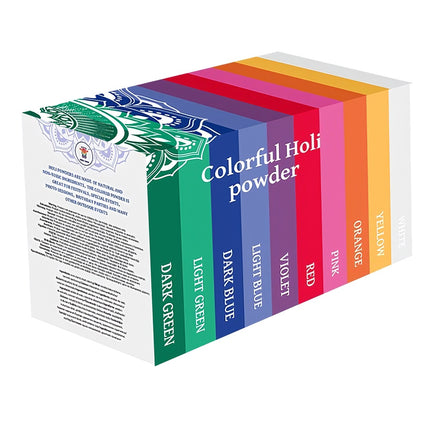 Barevný Holi prášek – sada 10x100g