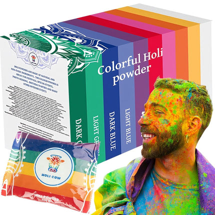 Barevný Holi prášek – sada 10x100g