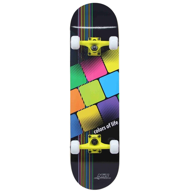 Barevný skateboard, odolná deska, šířka 8 palců