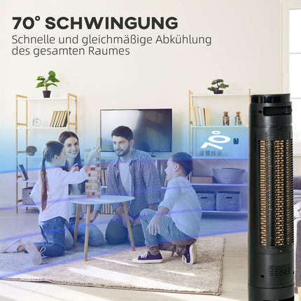 2v1 sloupový ventilátor a ochlazovač vzduchu, 4 režimy, dálkové ovládání