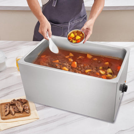 Commercial Bain Marie Food Warmer, 18L, 1200W Stainless