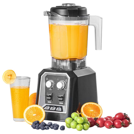 Commercial Blender 2L, 2200W, 3-Speed, Black
