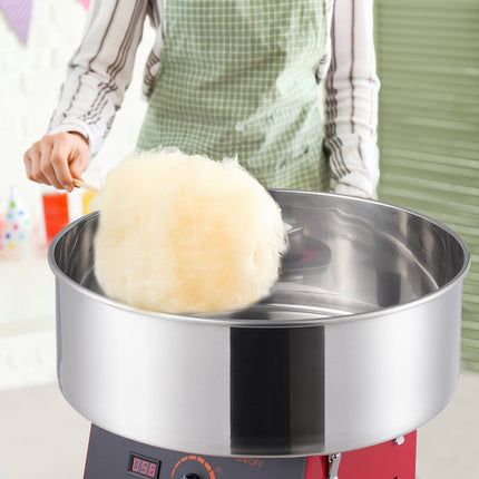 Commercial Cotton Candy Machine 1000W, Stainless Steel Bowl, Red