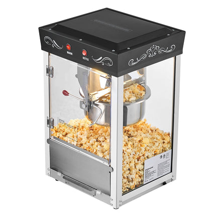 Commercial Countertop Popcorn Machine, 8 Oz Kettle, Black