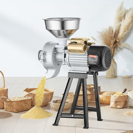 Commercial Electric Grain Mill 3000W, Wet Dry, Adjustable
