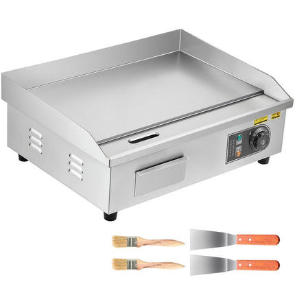 Commercial Electric Griddle 535x300mm, 3200W, Temp Control